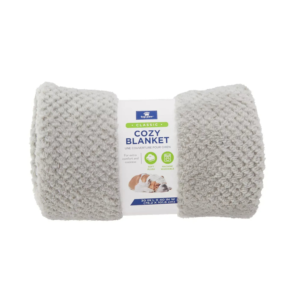 Top Paw® Classic Grey Cozy Pet Blanket 30Lx40W