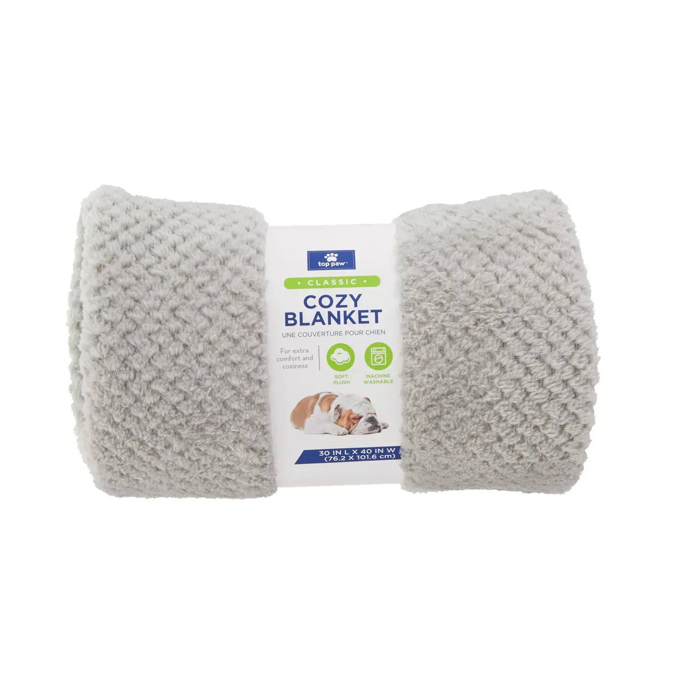 Top Paw® Classic Grey Cozy Pet Blanket 30Lx40W