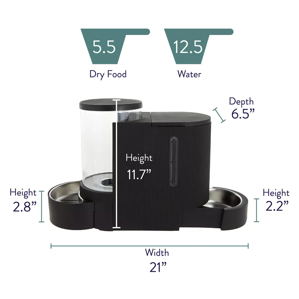 Whisker City® 2-in-1 Gravity Pet Feeder & Waterer