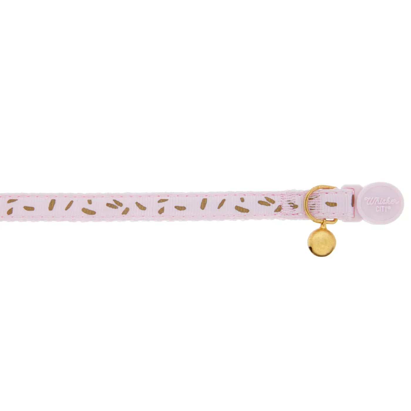 Whisker City® Gold Sprinkles Cat Collar, Pink & Gold Cat Collar, Break-Away Collar, Multiple Sizes