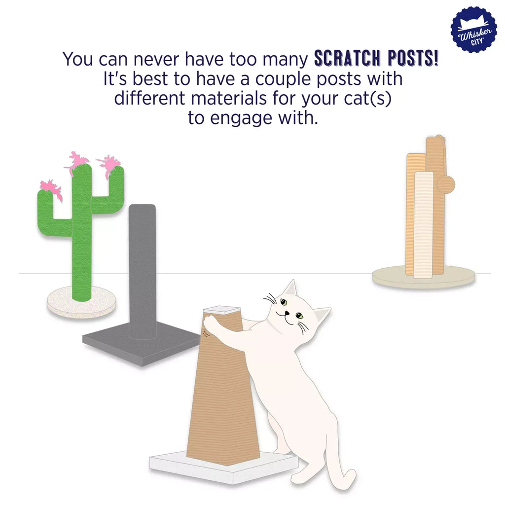 Whisker City® 19-in Gray Carpet Cat Scratching Post