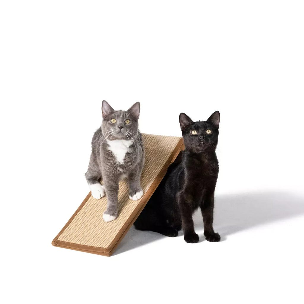 Whisker City® Stretch 'n Scratch Cat Ramp Cat Scratcher Tan, Brown 15x7x10in