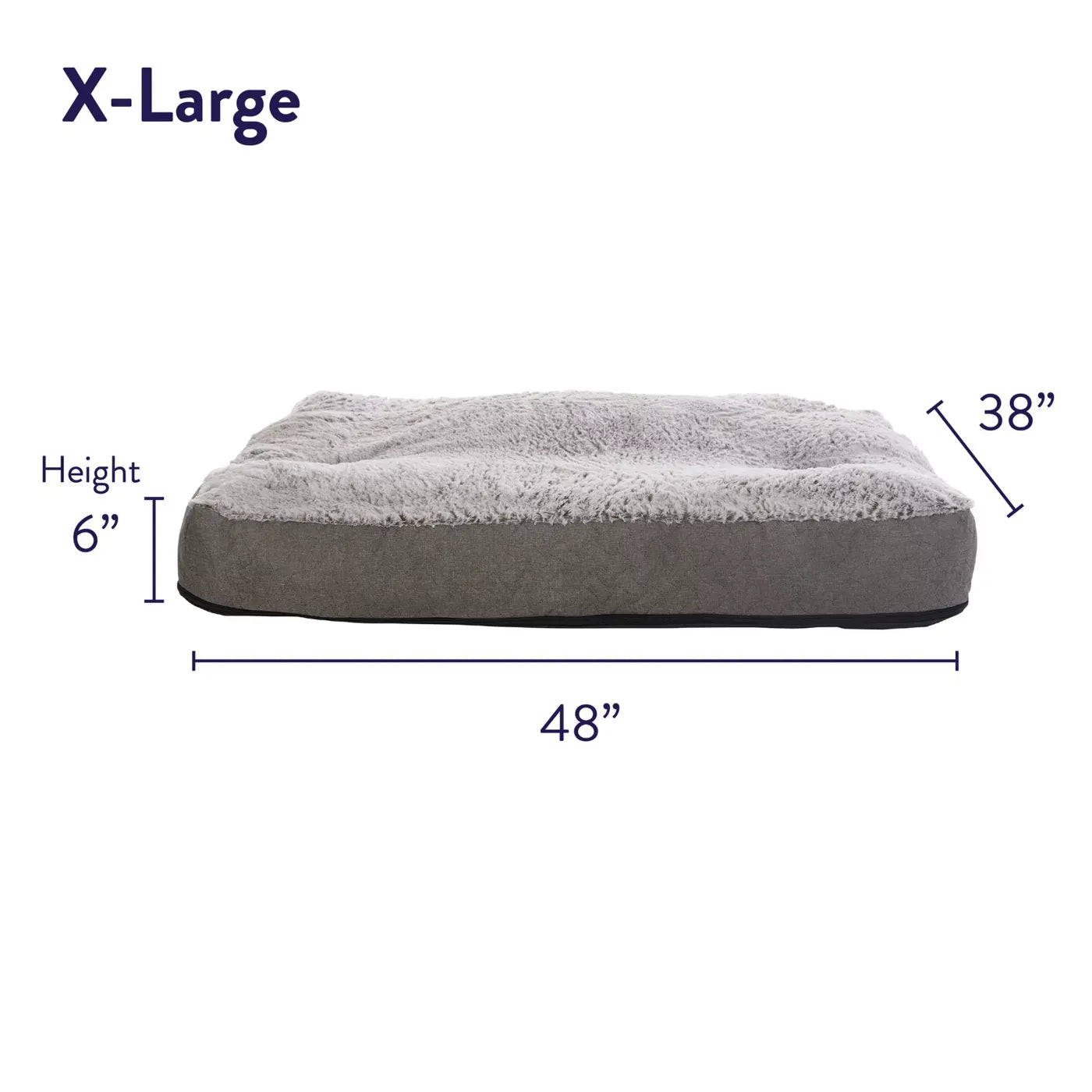 Top Paw® Orthopedic Memory Foam Quilt Mattress Extra Large Dog Bed 38Lx48W