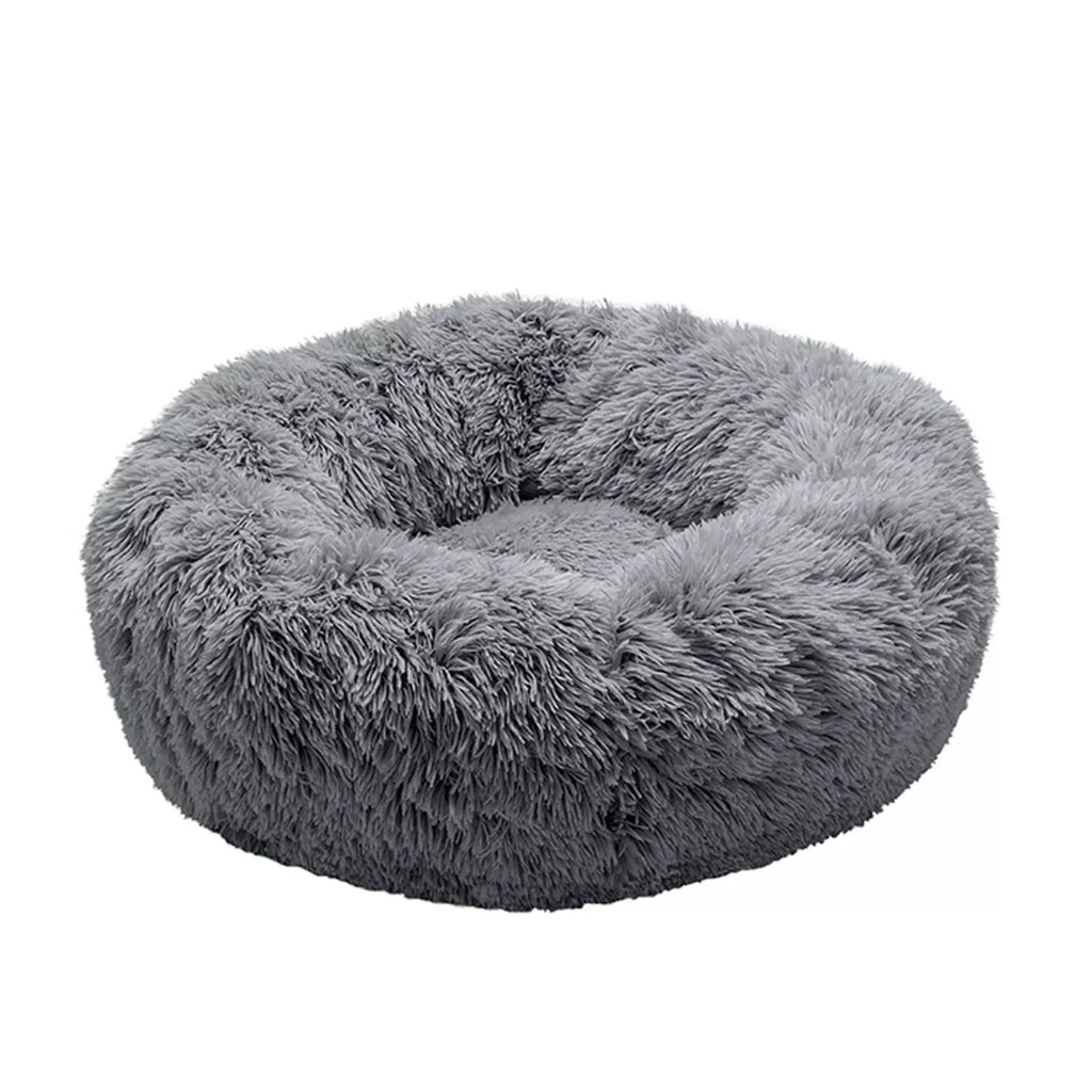 FurHaven Calming Cuddler Donut MediumPet Bed - Gray 23Lx23W