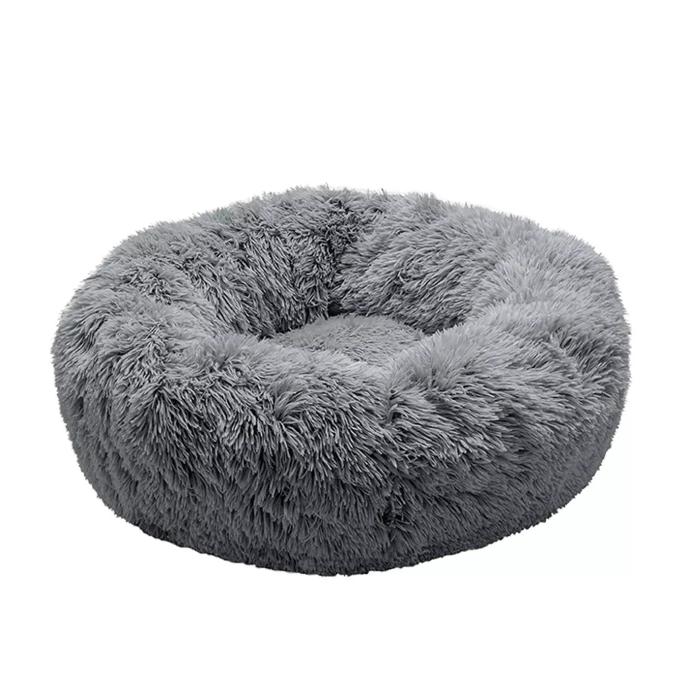 FurHaven Calming Cuddler Donut MediumPet Bed - Gray 23Lx23W