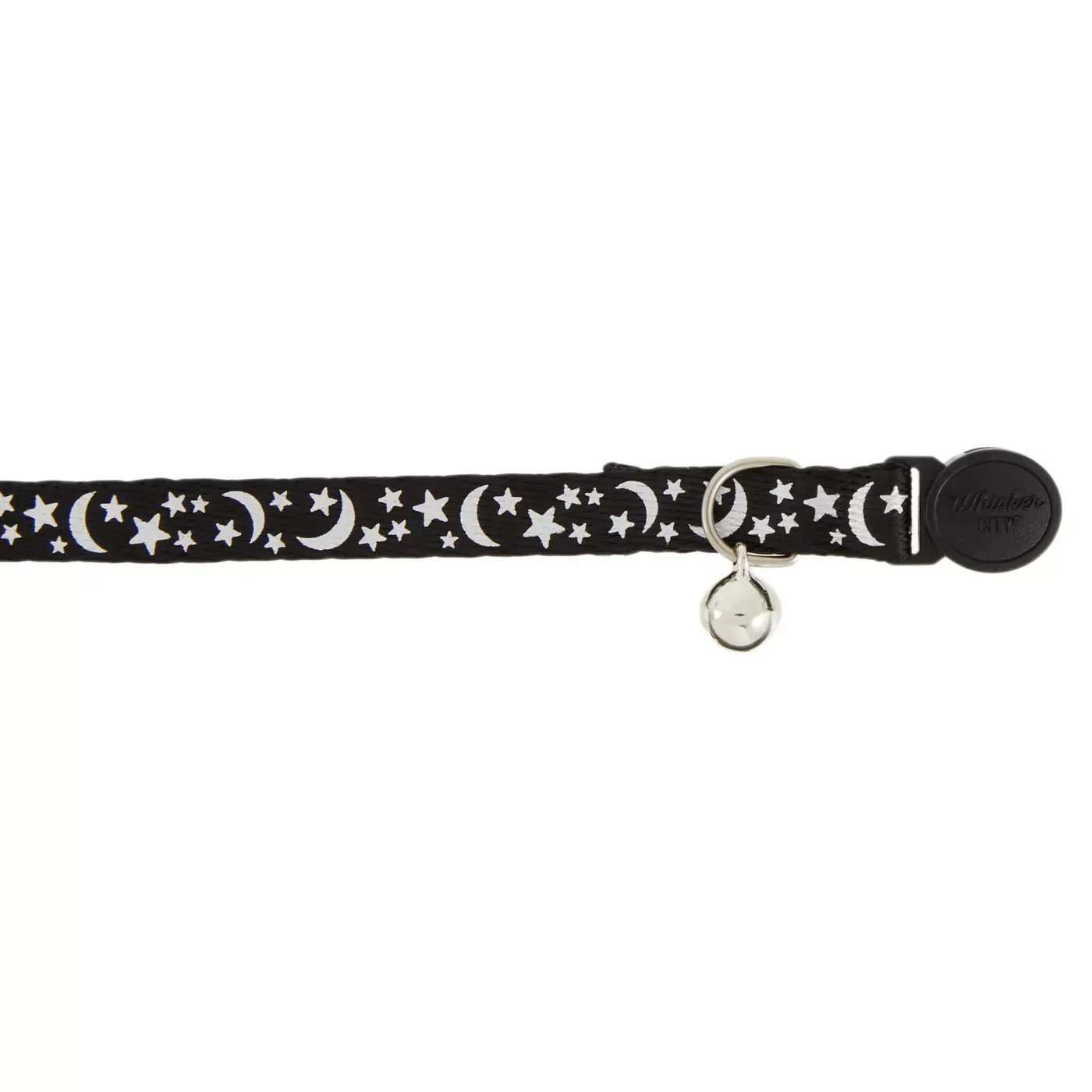 Whisker City® Moon & Stars Cat Collar, Black & White Cat Collar, Break-Away Collar, Multiple Sizes
