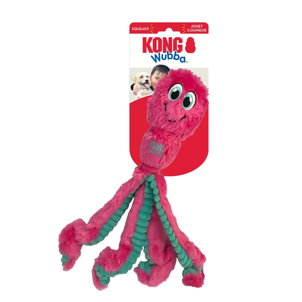 KONG® Wubba Octopus Squeaker Tug Dog Toy (COLOR VARIES)