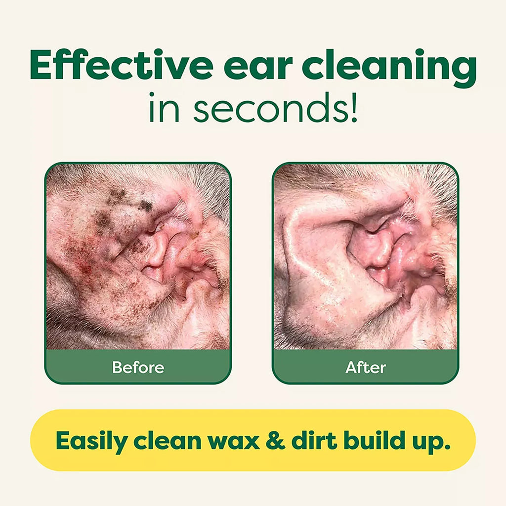 Earth Rated Hypoallergenic Ear Wipes for Dogs and Cats - Wild Oat Scent 60 Count