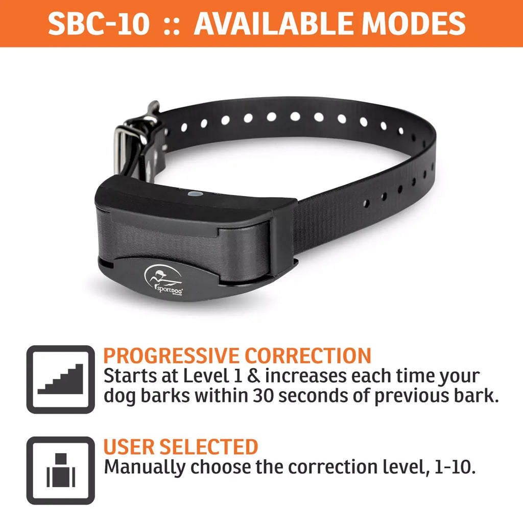 SportDOG® Brand NoBark 10 Collar - Rechargeable - Waterproof & Submersible - Black
