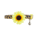 Whisker City® Sunflower Cat Collar, Black & Yellow Cat Collar, Break-Away Collar, Mulitple Sizes