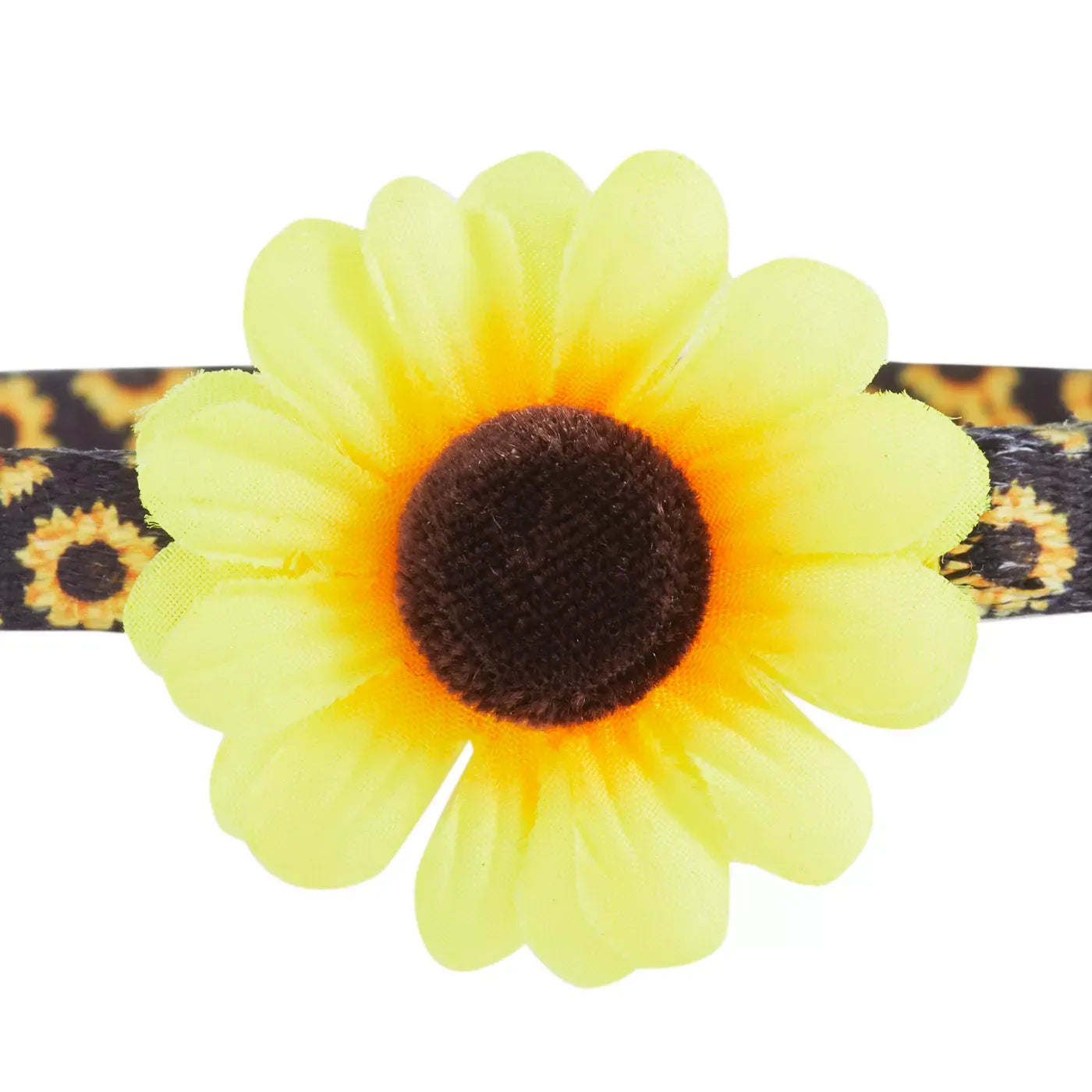 Whisker City® Sunflower Cat Collar, Black & Yellow Cat Collar, Break-Away Collar, Mulitple Sizes