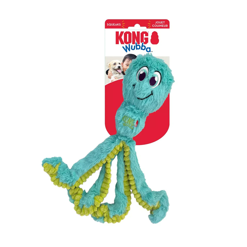 KONG® Wubba Octopus Squeaker Tug Dog Toy (COLOR VARIES)