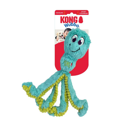 KONG® Wubba Octopus Squeaker Tug Dog Toy (COLOR VARIES)