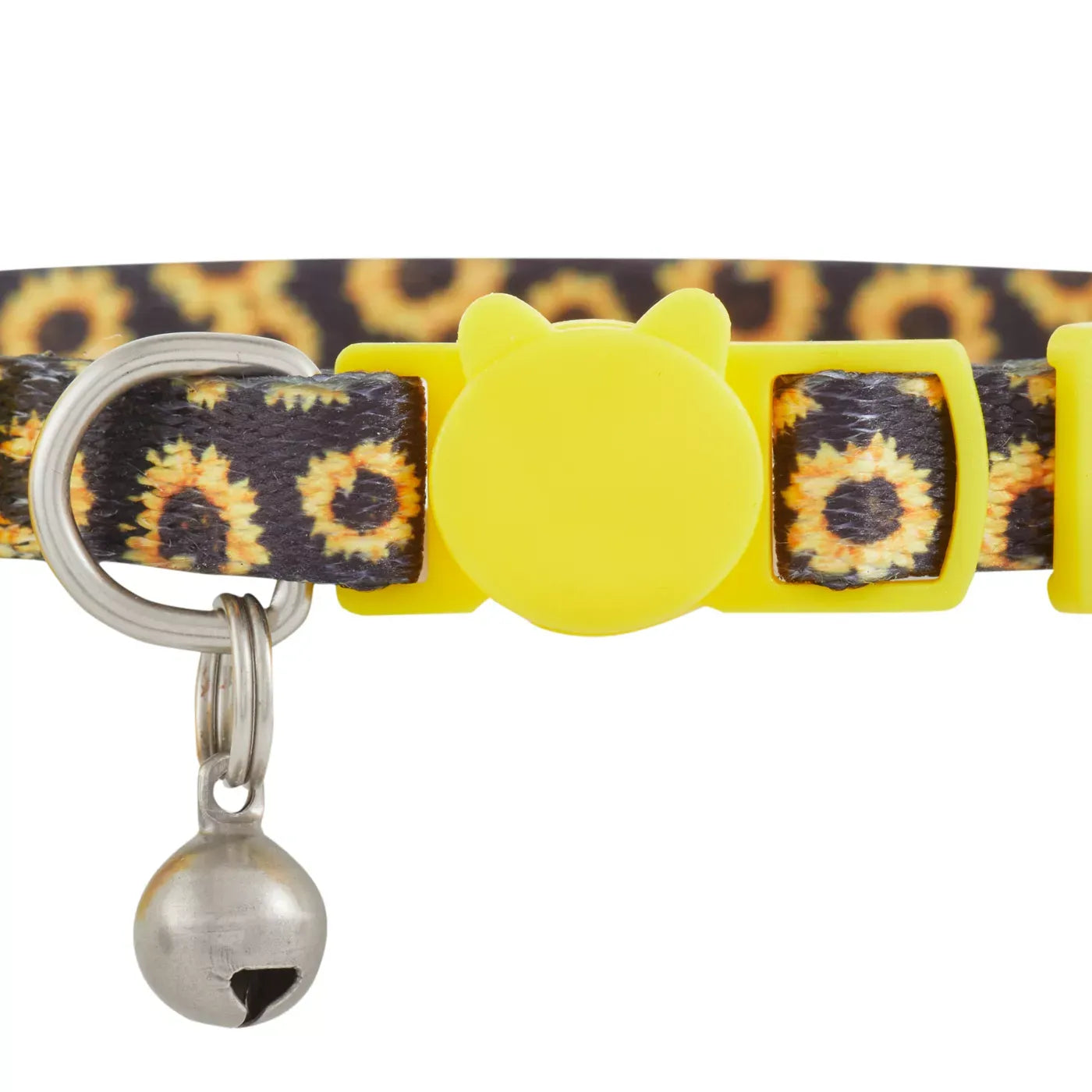 Whisker City® Sunflower Cat Collar, Black & Yellow Cat Collar, Break-Away Collar, Mulitple Sizes