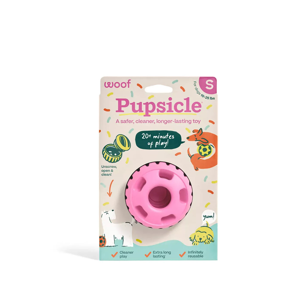 WOOF Pupsicle Treat-Dispensing Dog Toy, Varies by Color & Size