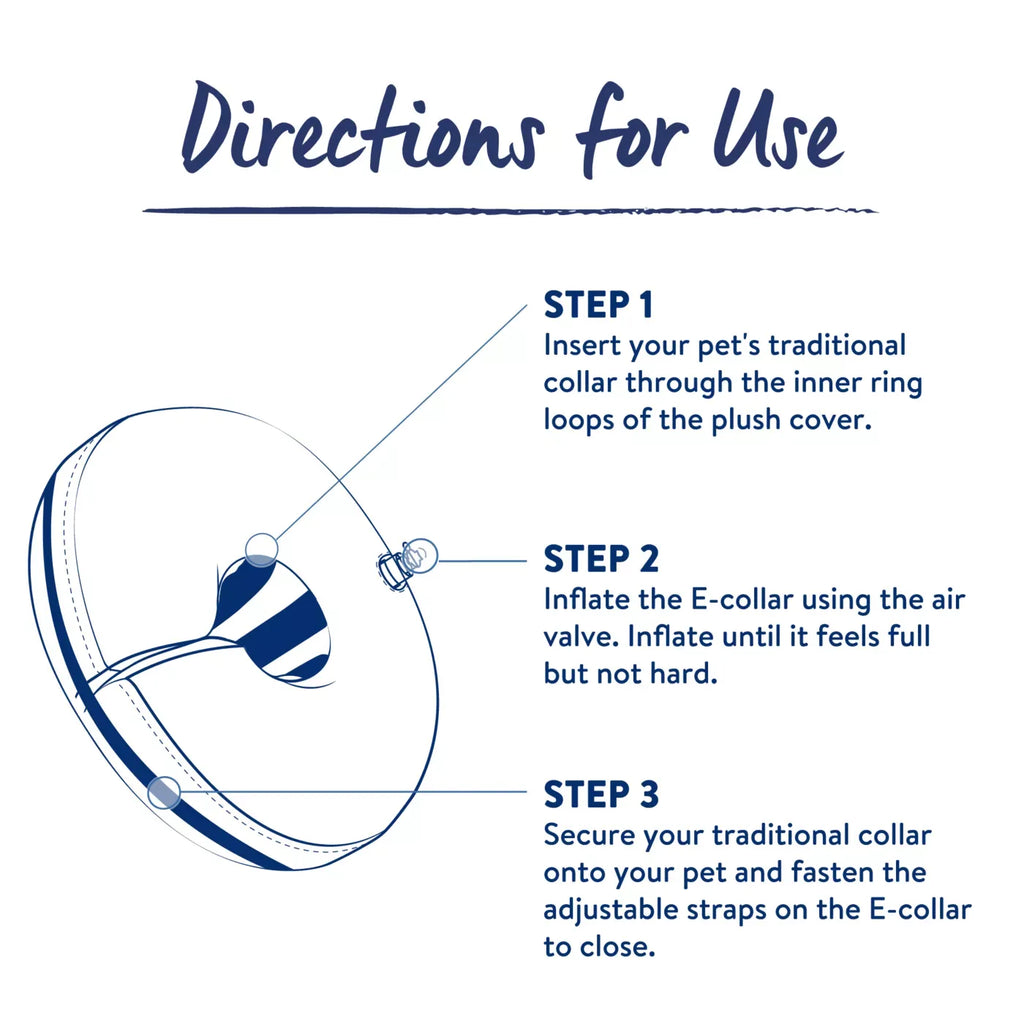 Dog MX Inflatable E-Collar Cone for Dogs, Post-Surgery & Hot Spot Healing, Blue, Multiple Sizes