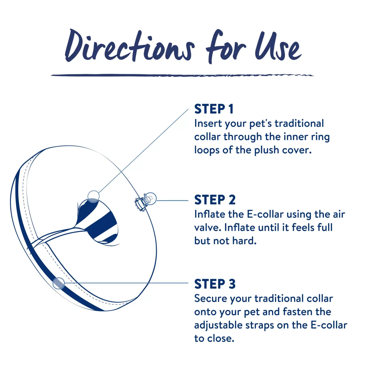 Dog MX Inflatable E-Collar Cone for Dogs, Post-Surgery & Hot Spot Healing, Blue, Multiple Sizes