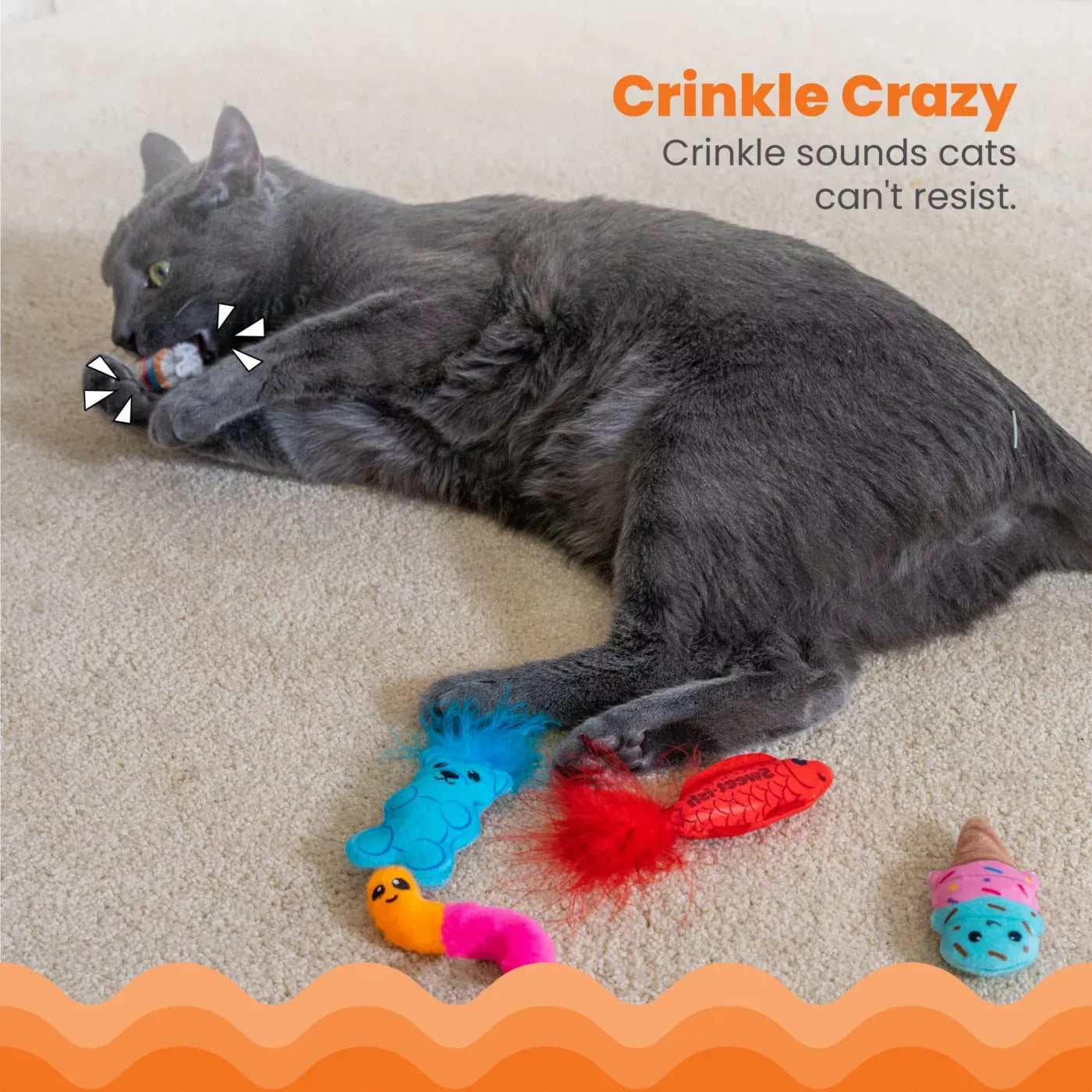 Catstages Kitty Sweet Treats Catnip Cat Toy 6-Pack