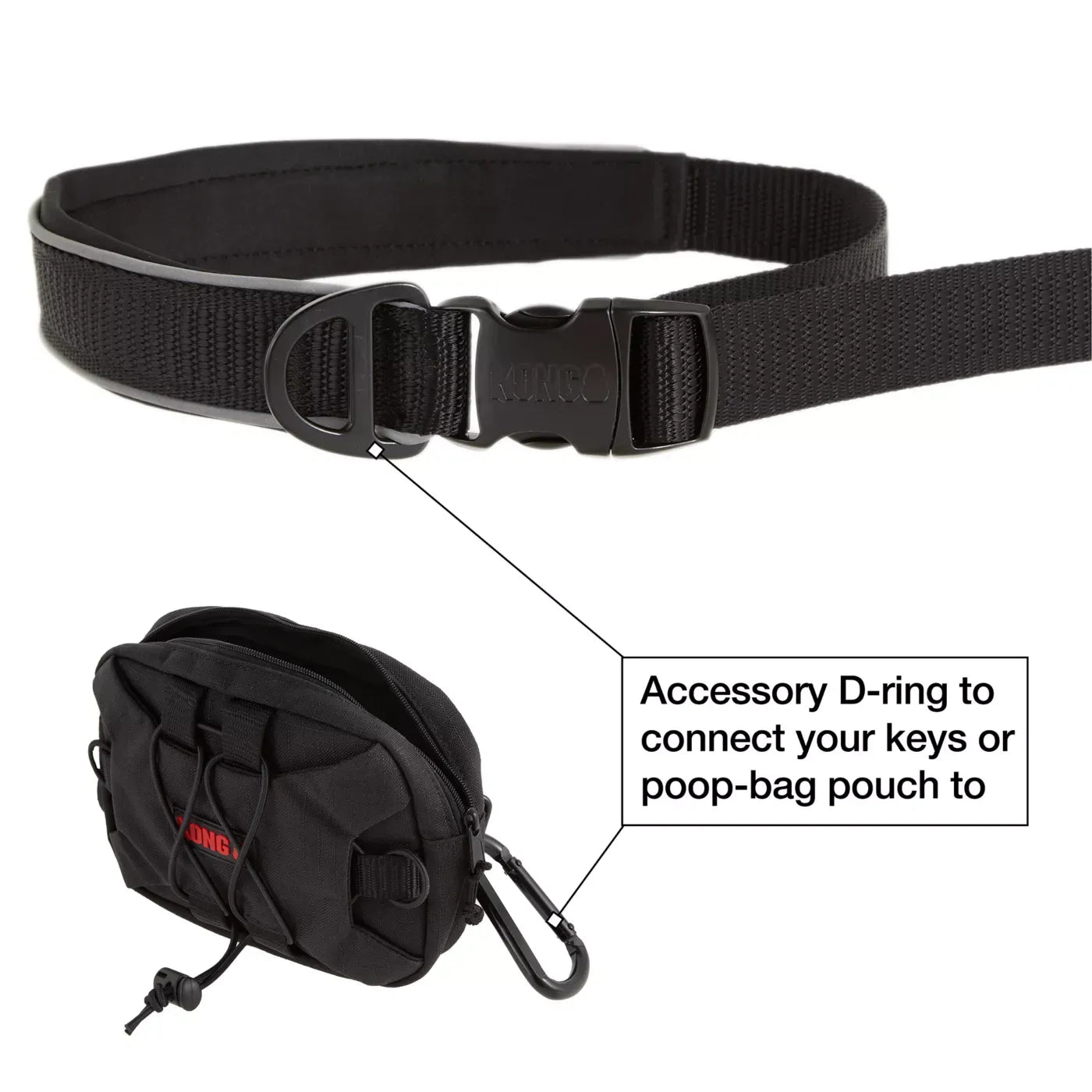 KONG® Shock Absorbing, Hands-Free, Dog Leash, 6-ft long