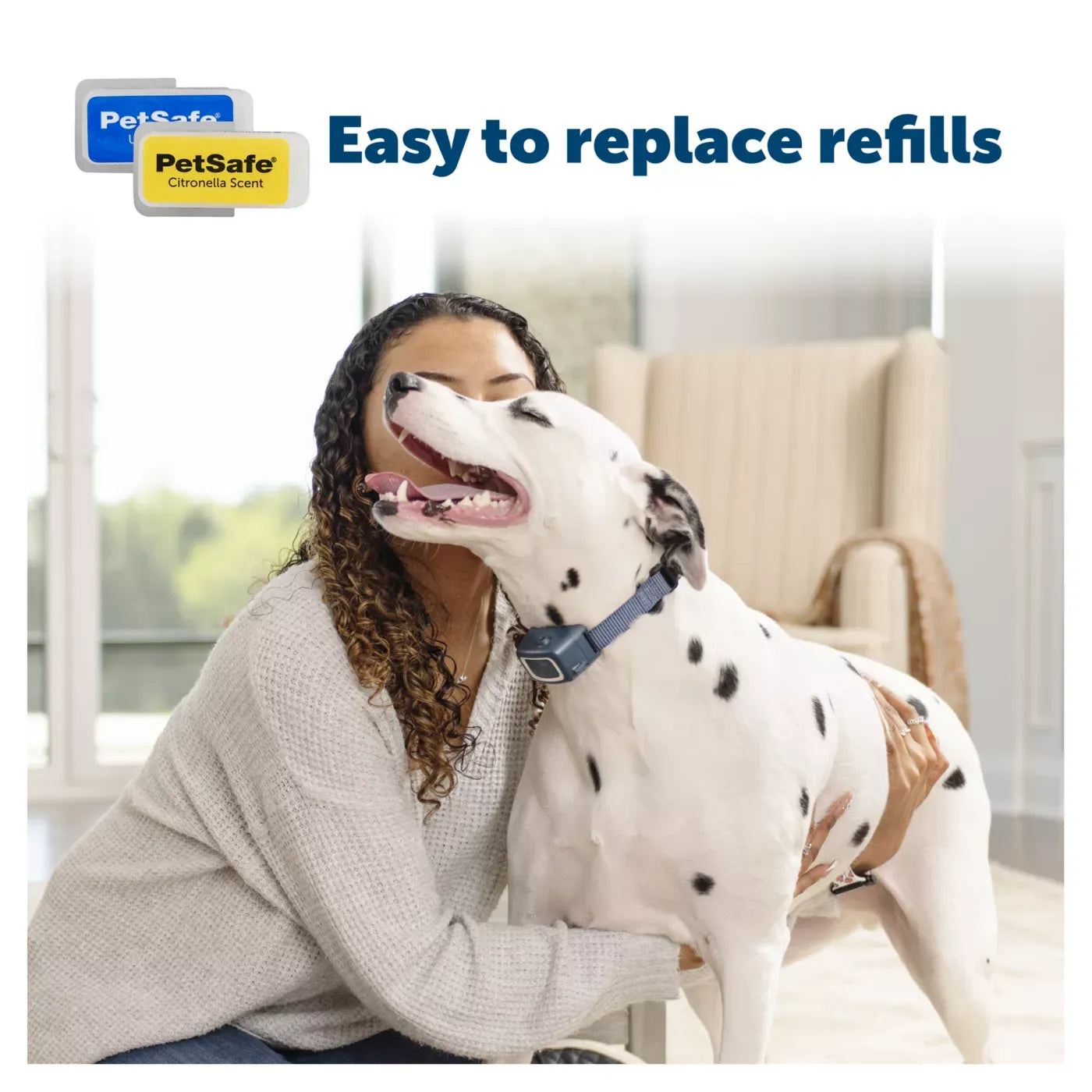 PetSafe® Spray Bark Dog Collar - Dogs 8 lb+ - Citronella and Unscented Spray Refills - Navy