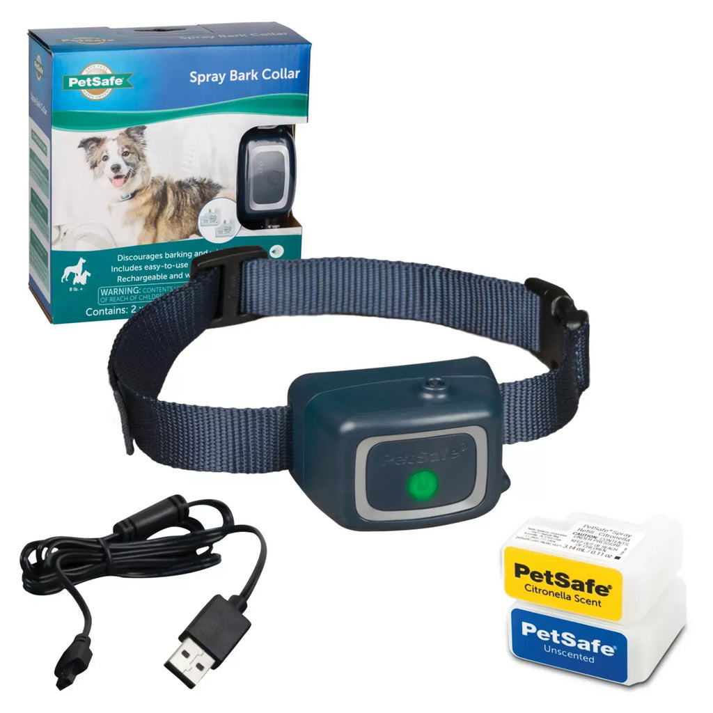 PetSafe® Spray Bark Dog Collar - Dogs 8 lb+ - Citronella and Unscented Spray Refills - Navy